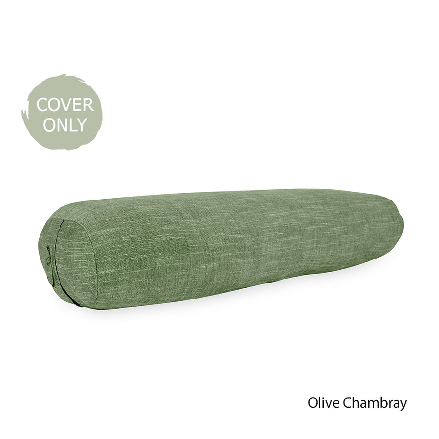 Replacement Cover for Organic Cotton Oval Yoga Bolster - Chambray