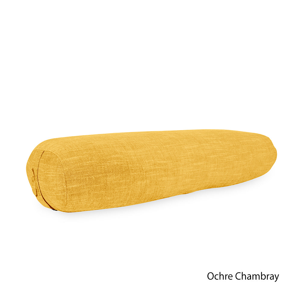 Organic Cotton Oval Yoga Bolster - Chambray