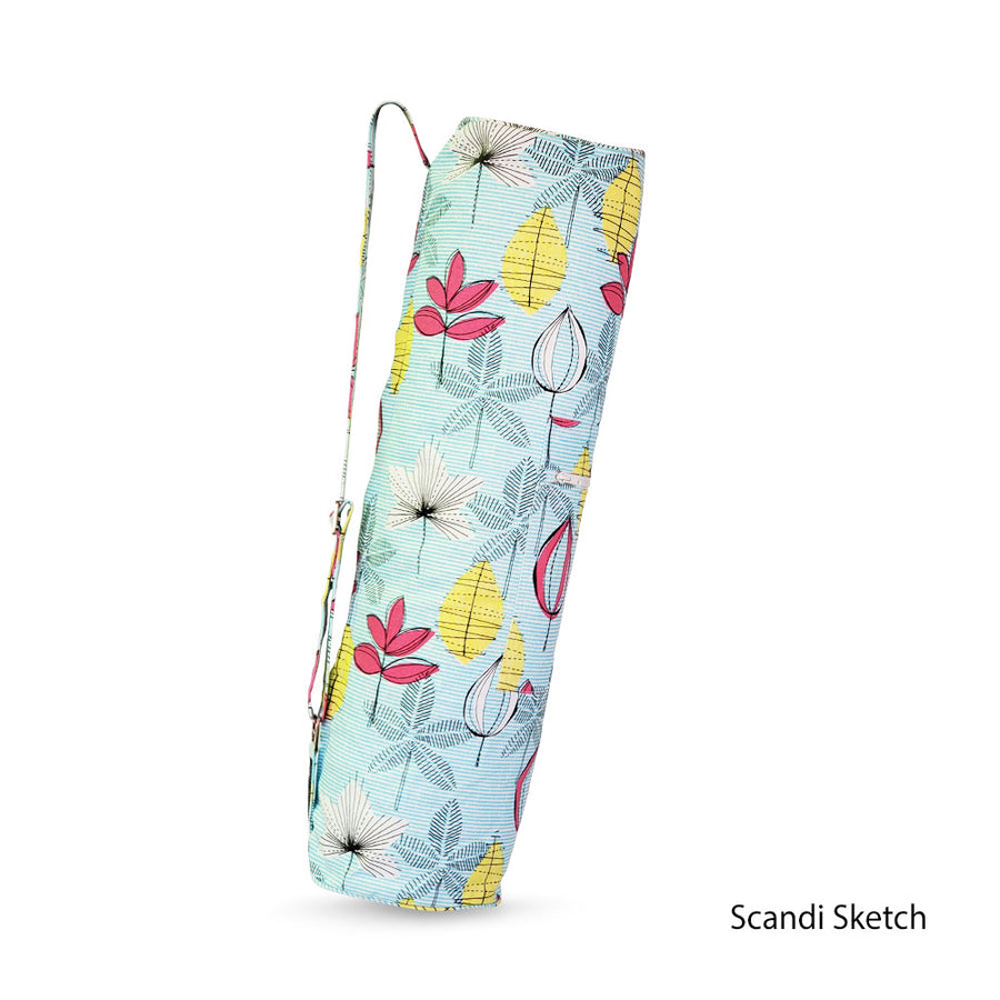 Organic Cotton Yoga Mat Bag - Printed Zip